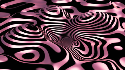 Beautiful metal line background. 3d illustration, 3d rendering.