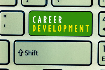 Handwriting text Career Development. Concept meaning Lifelong learning Improving skills to get a...