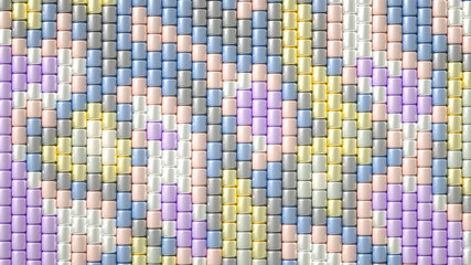 Fototapeta premium Beautiful background with beads. 3d illustration, 3d rendering.