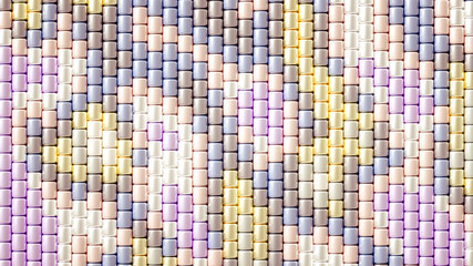 Fototapeta premium Beautiful background with beads. 3d illustration, 3d rendering.