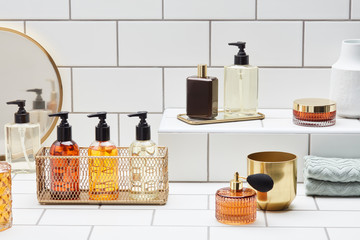 Arrangement of perfume and cosmetics