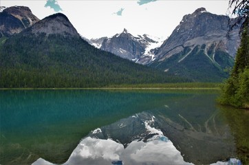 Naklejka premium Lovely Emerald Lake in Yoho National Park, BC, Canada