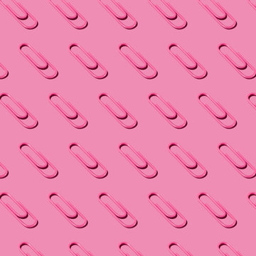 Pink Paper Clip Pattern on Pink
