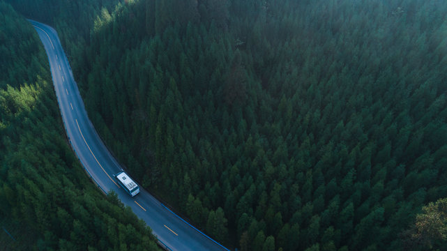 Beautiful road by the lake