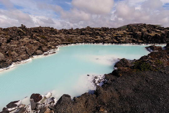 The landscape around Blue Lagoon, Iceland