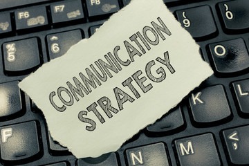 Conceptual hand writing showing Communication Strategy. Business photo text Verbal Nonverbal or...