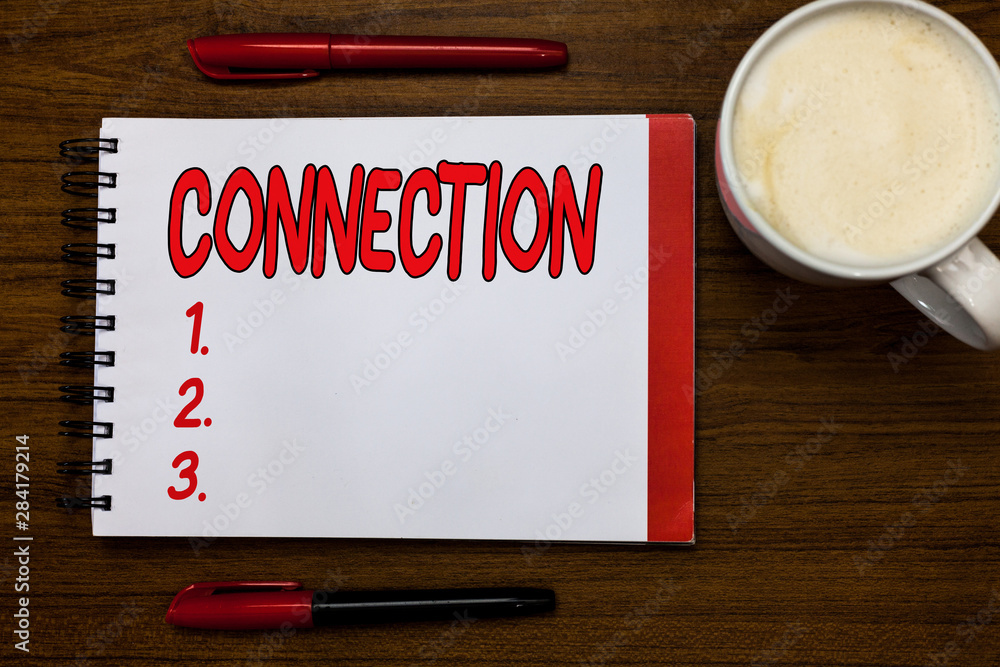 Poster handwriting text writing connection. concept meaning relation association causal logical relation se