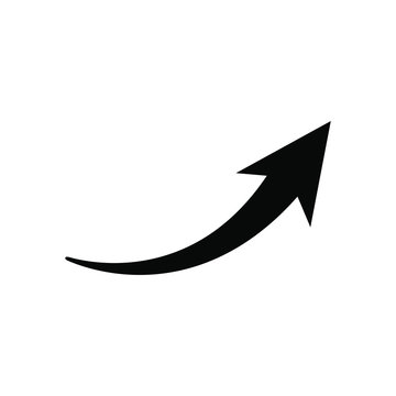 Curved arrow icon, vector illustration, Arrow pointer icon