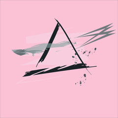 Triangle illustration with abstract background
