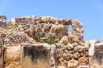 Ancient megalithic temple of Gigantija, Xaghra, Gozo, Malta.