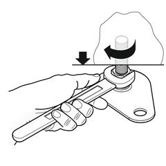 Halterung höhenverstellbarer Fuß [schwarz-weiß]