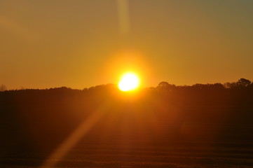sunset in the mountains