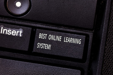 Word writing text Best Online Learning System. Business concept for Top high quality elearning...