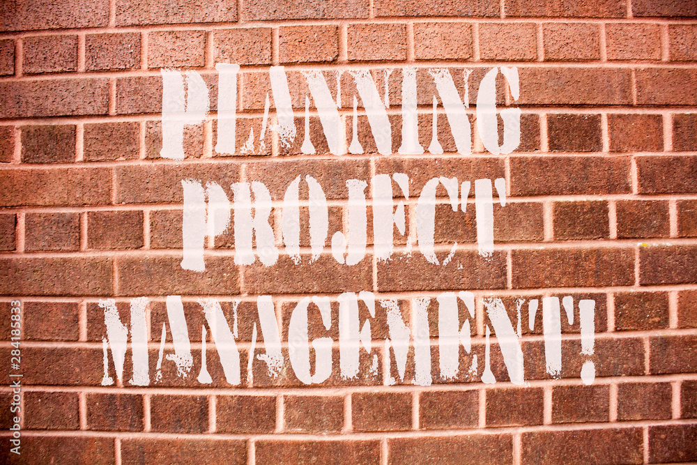 Poster text sign showing planning project management. conceptual photo use of schedules to plan then report
