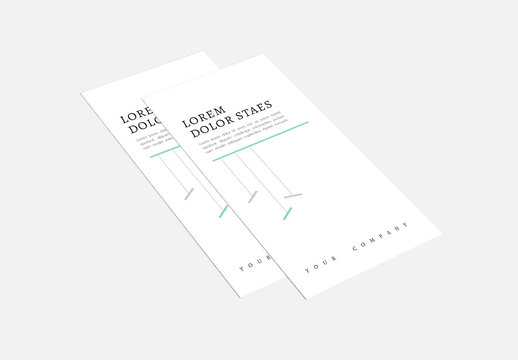 Trifold Brochure Layout with Mint Green Accents