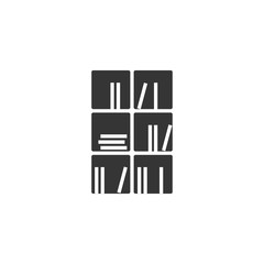 Book shelves, case icon. New trendy book shelves vector illustration symbol. eps file.