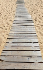 Wooden walkway on the beach