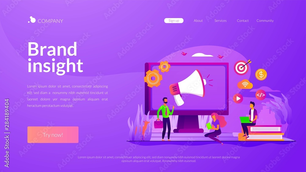 Poster digital marketing benefit. web analytics. programmers working in team. marketing activity. attributi