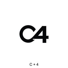 C4 logo design ready to use