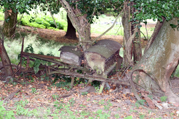 De la ferraille entre les arbres