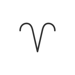 Astrology, horoscope, Aries, zodiac icon. Vector illustration, flat design.