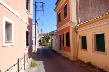 Corfu town narrow street