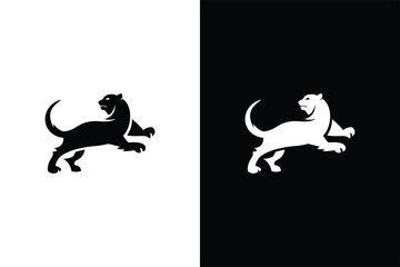 a lion icon with black and white ready to use