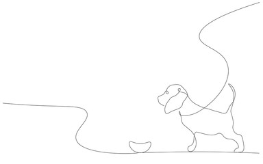 Beagle puppy, vector illustration