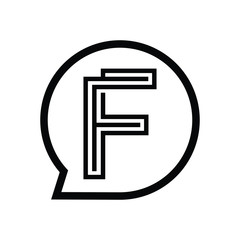 Letter F for logo or icon ready to use