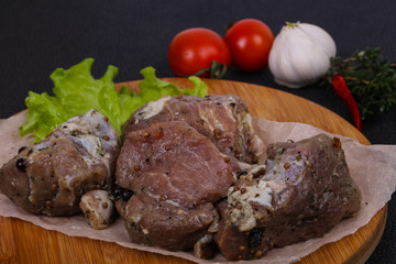 Marinated pork meat ready for coocking