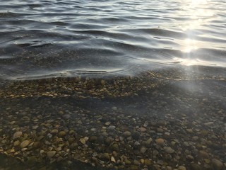 water on beach