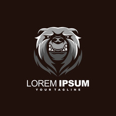 awesome angry bear logo design