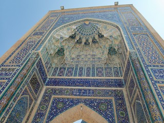 traditional architecture in Samarkanc city on a silk road in uzbekistan