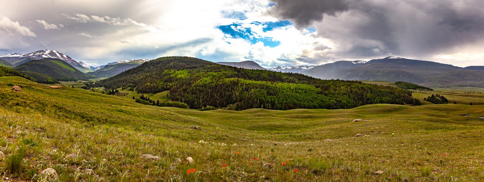 San Juan Mountains Panoramic in the Rocky Mountains of Mineral County, Colorado