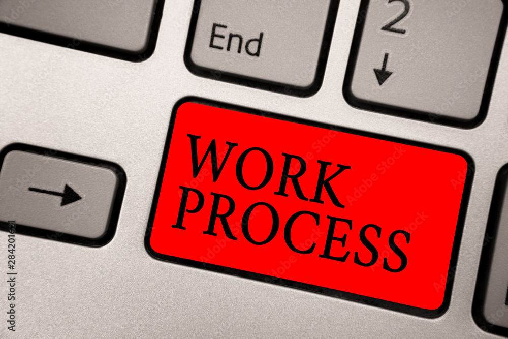 Fototapete conceptual hand writing showing work process. business photo text standard procedures how to handle 