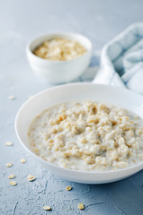 Oatmeal porridge with oats