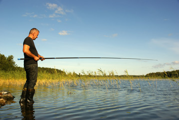 Fisherman on the river