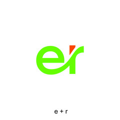 letter e and r concept ready to use