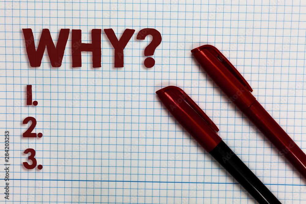 Poster conceptual hand writing showing why question. business photo showcasing asking for specific answers 