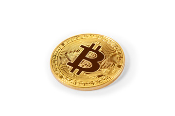 bitcoin isolated on a white background