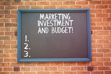 Fototapeta premium Word writing text Marketing Investment And Budget. Business concept for Invest money in advertising promotions
