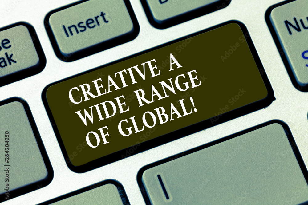 Fototapete handwriting text creative a wide range of global. concept meaning spread creativity around the world