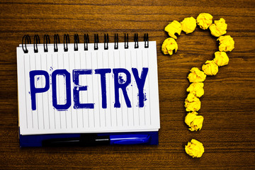 Handwriting text writing Poetry. Concept meaning Literary work Expression of feelings ideas with...