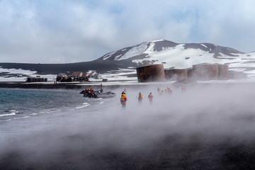 Deception Island Antarctica volcano steam 
