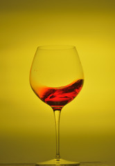 glass on the background of the backlight