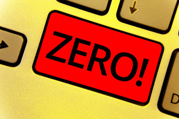 Word writing text Zero Motivational Call. Business concept for The emptiness nothingness of...