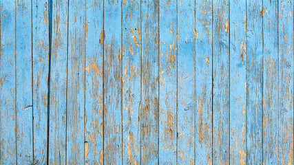 Fototapeta na wymiar Old painted wooden wall, painted boards - texture background