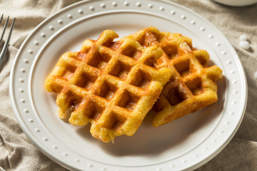 Homemade Belgian Sugar Waffles