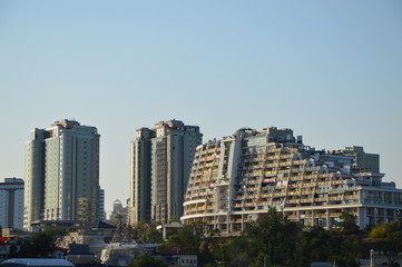 View of the Odessa city from Black Sea
