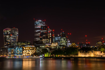 View on night London city, UK © Anastasija